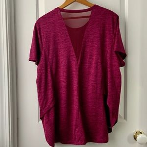 Danskin Tulip-Hem Athletic Tee w/ Mesh Detail NWT